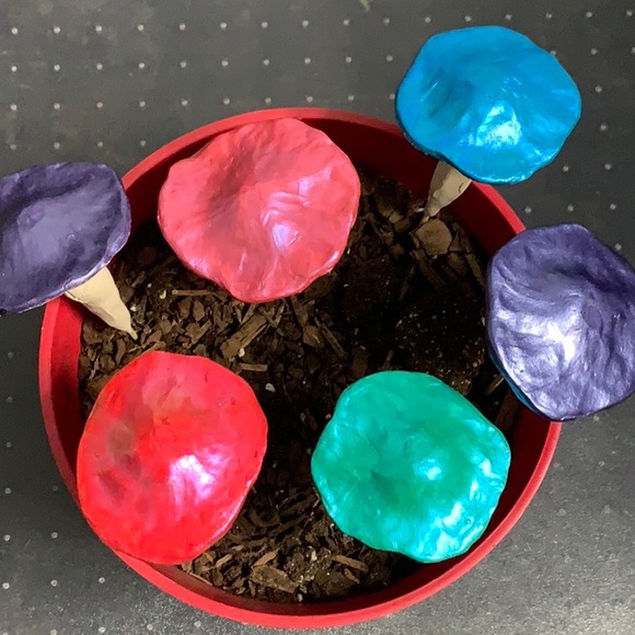 3 Magic Mushroom Garden Stakes 🤗✨🍄 - Picture 3 of 16